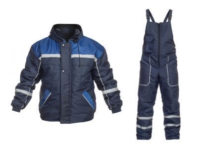 Set geacă și salopetă de lucru matlasate GAMMA albastru