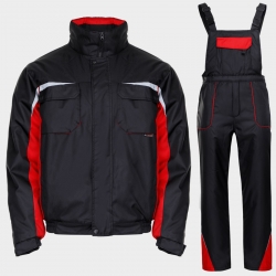 Costum vătuit de lucru KASTOR negru