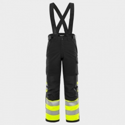 Pantaloni de lucru cu bretele FRISTADS HV WINTER galben/negru